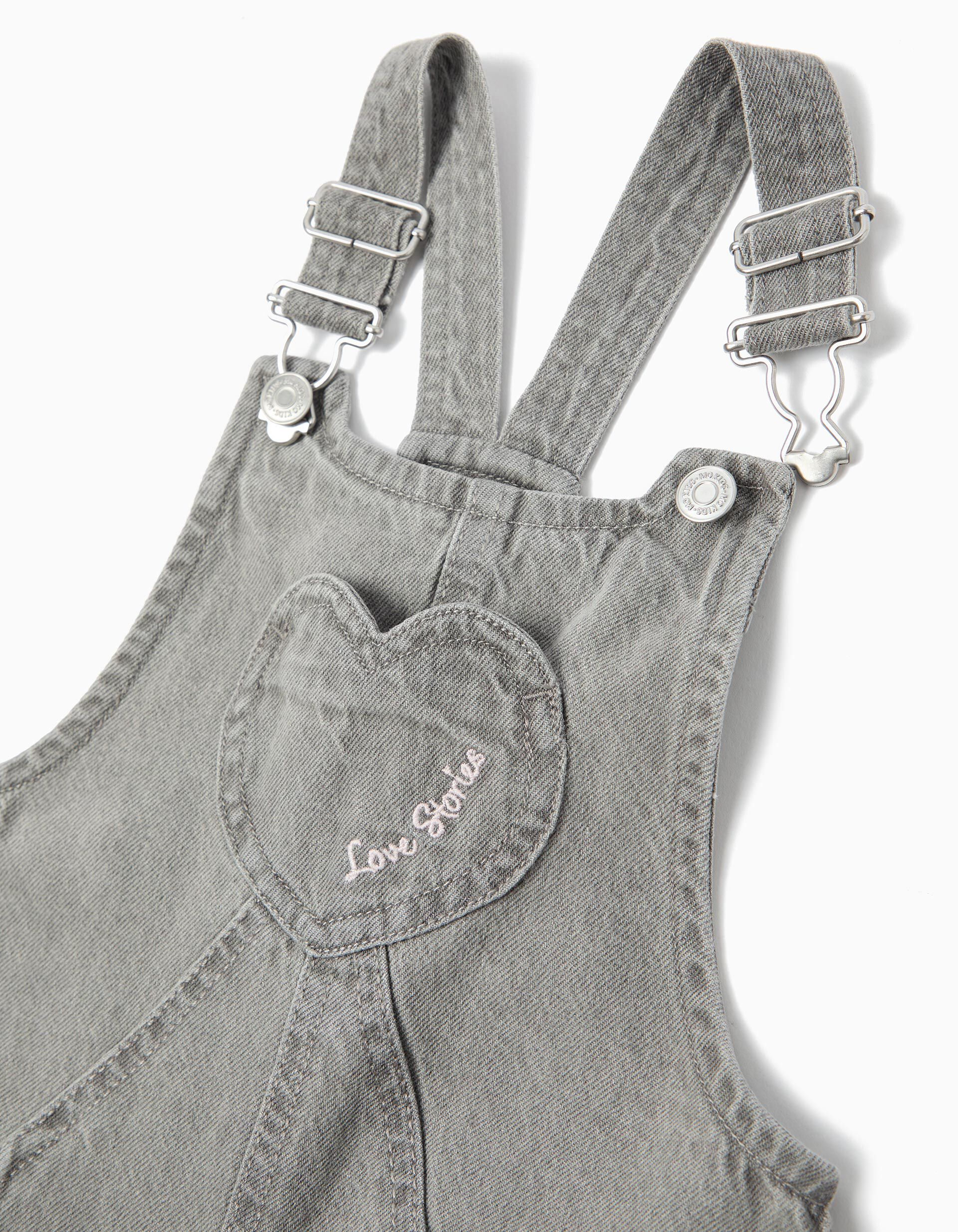 Comprar Online Jardineiras de Ganga, Menina, Cinzento