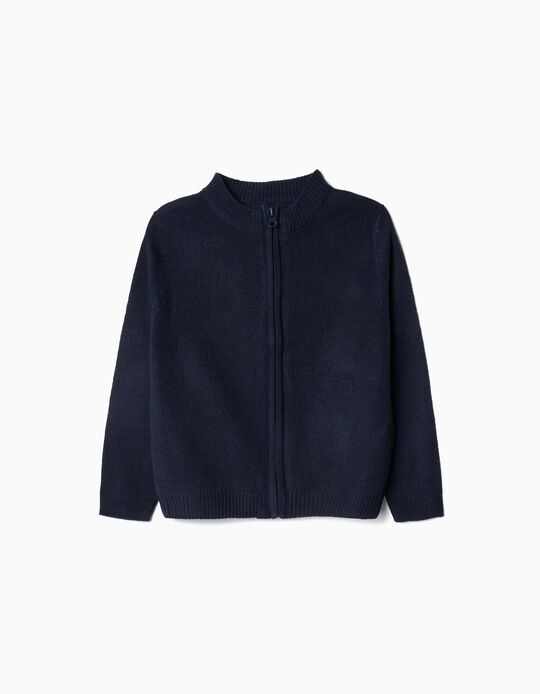 Comprar Online Casaco de Malha Fecho de Correr, Bebé Menino, Azul Escuro
