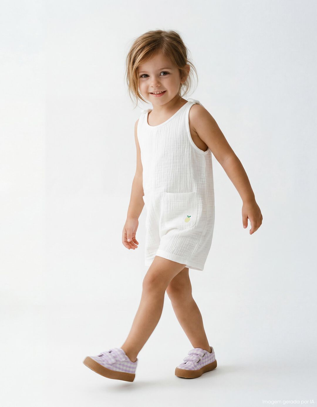 Macac&atilde;o, Menina, Branco