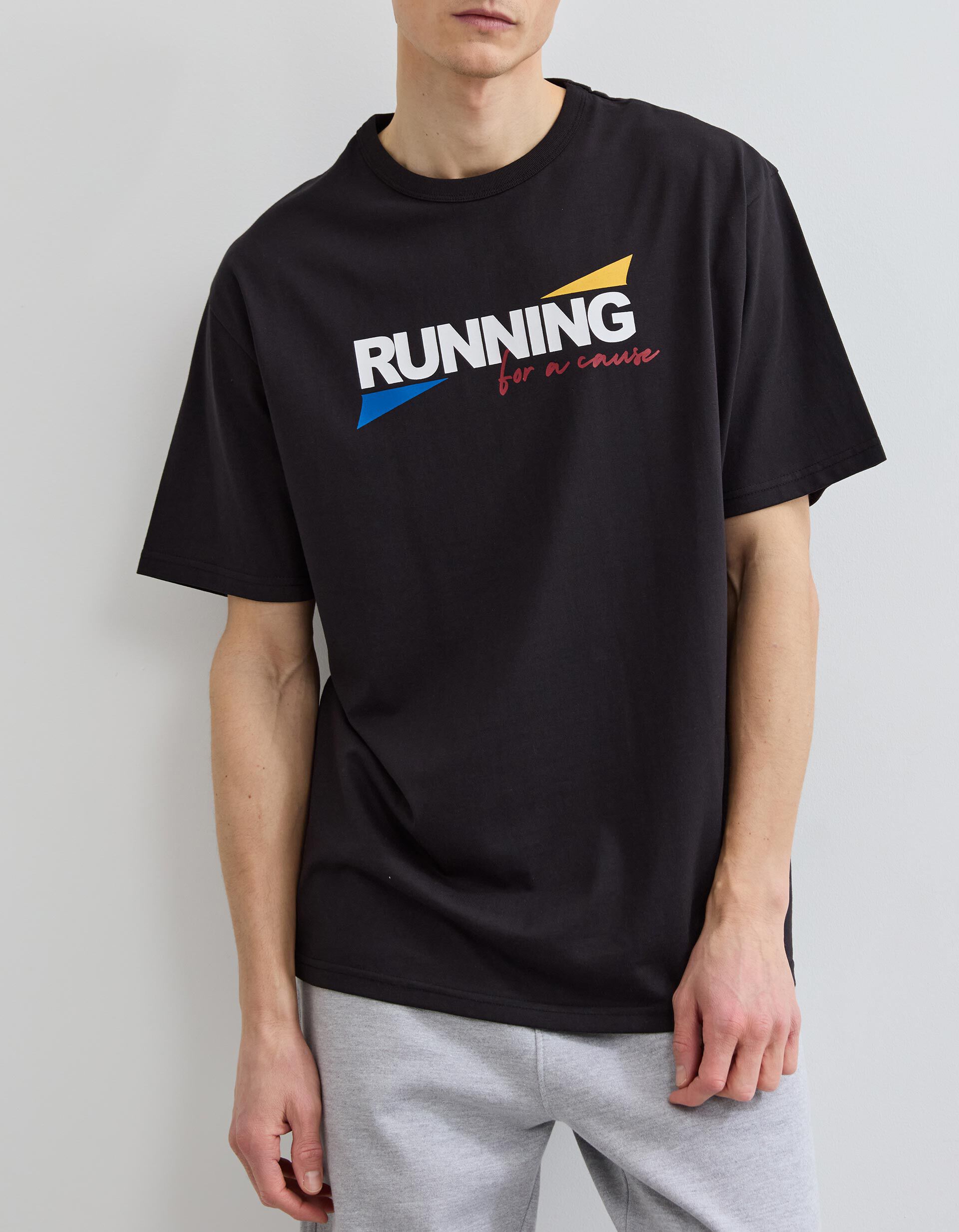 Comprar Online T-shirt Heavy Jersey Estampada, Homem, Preto