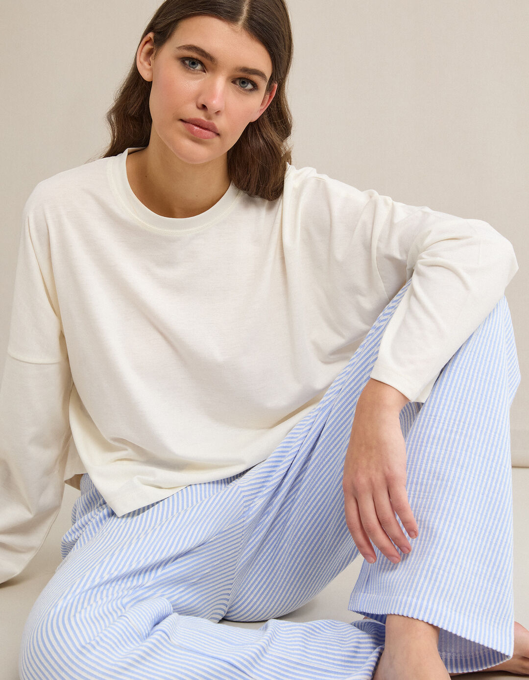 Pijama, Mulher, Branco