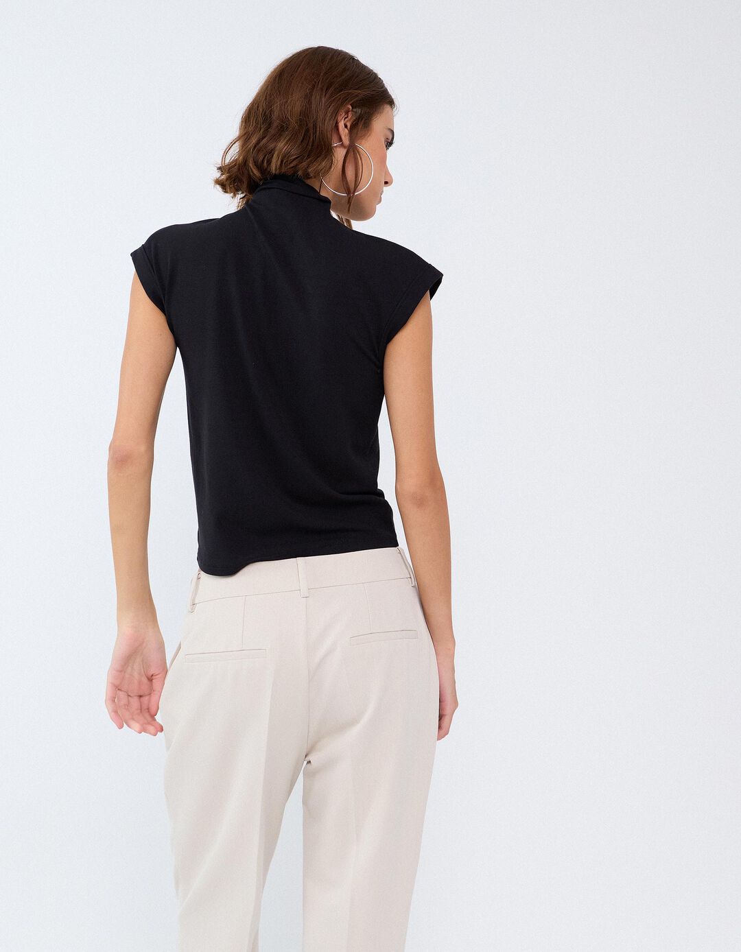T-shirt Sem Mangas, Mulher, Preto