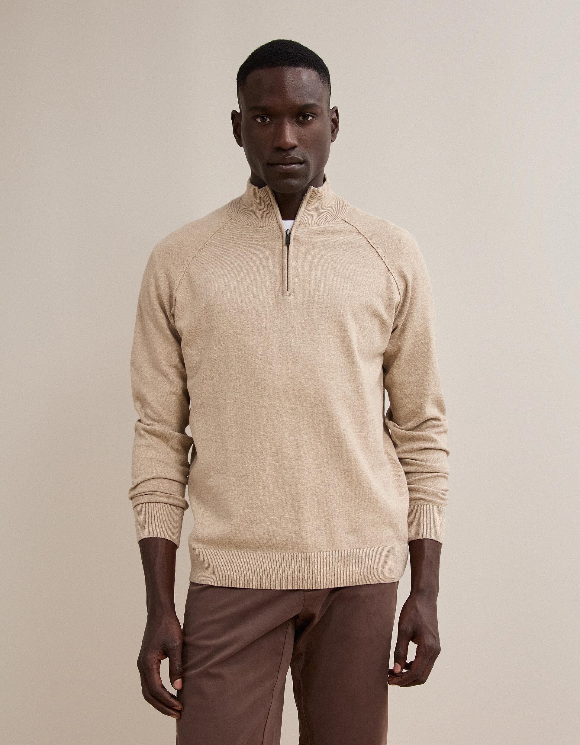 Comprar Online Camisola De Malha, Homem, Bege Claro