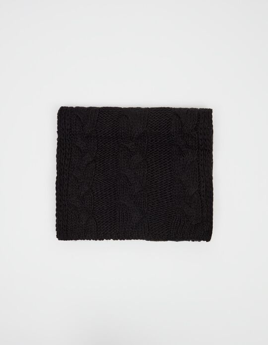 Knitted Scarf, Women, Black