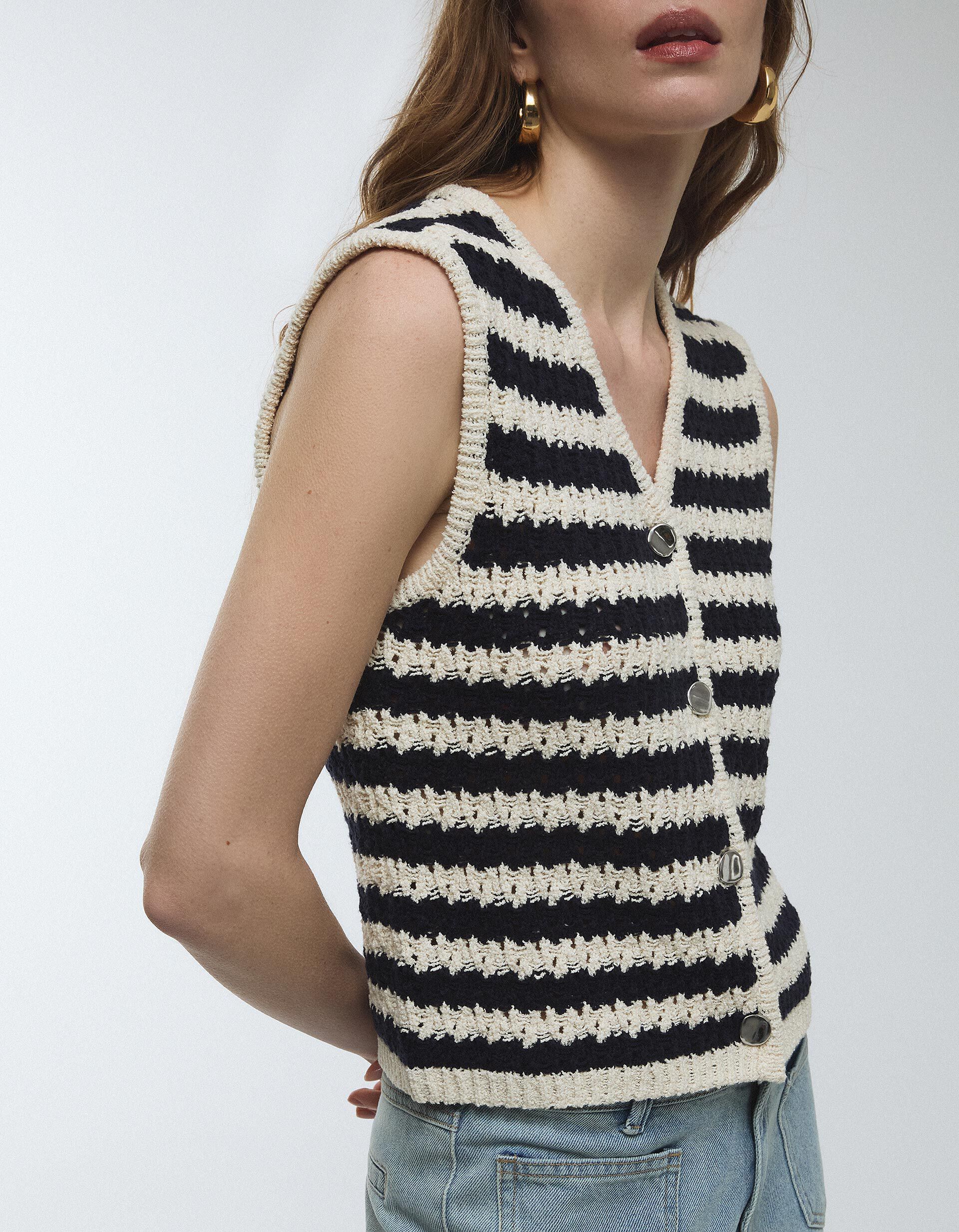 Comprar Online Colete de Malha, Mulher, Azul Escuro