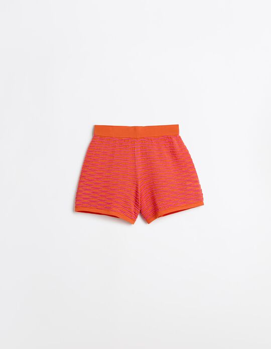 Comprar Online Cal&ccedil;&otilde;es Malha Tricotada, Mulher, Laranja Escuro