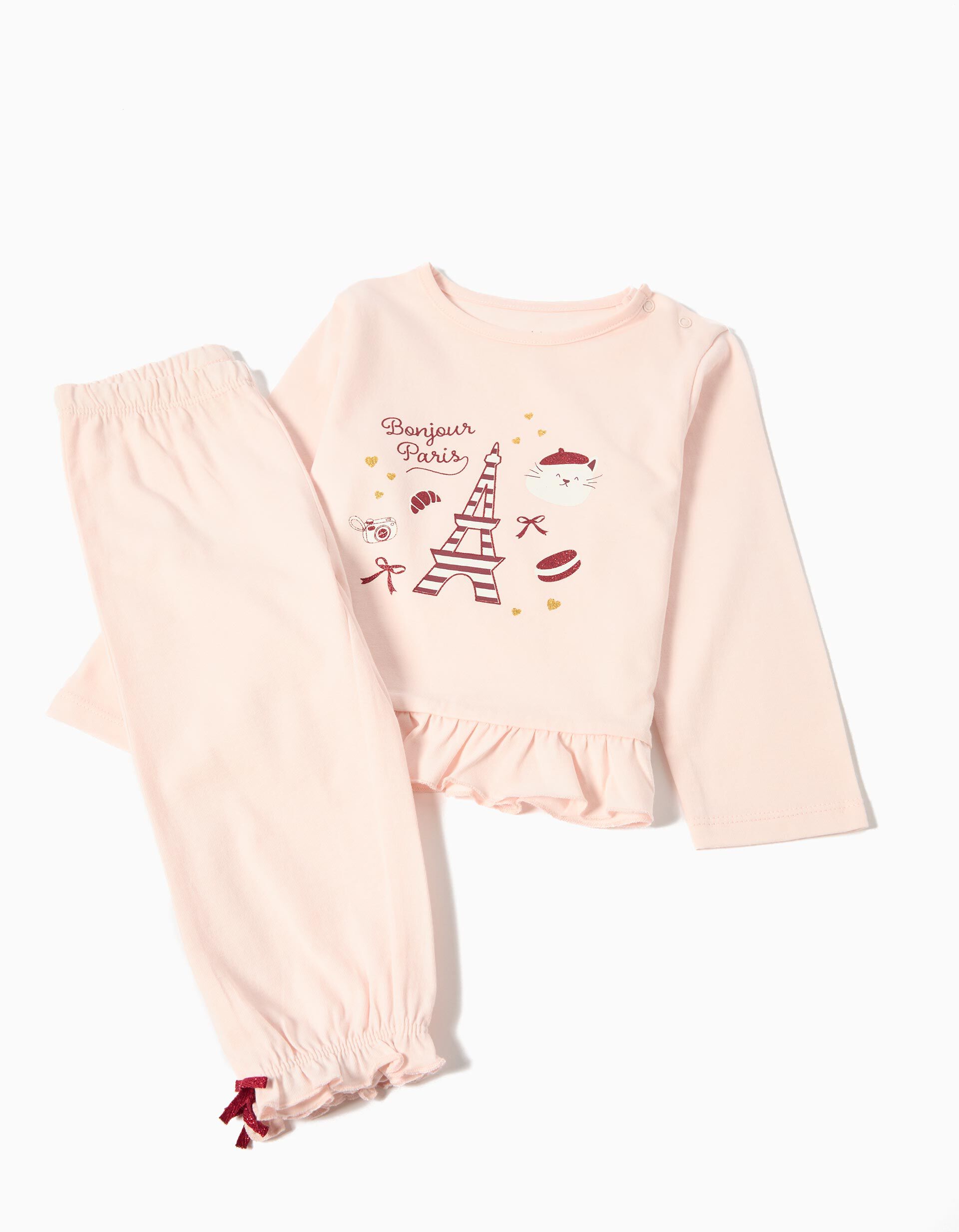 Comprar Online Pijama Jersey, Menina, Rosa Claro 