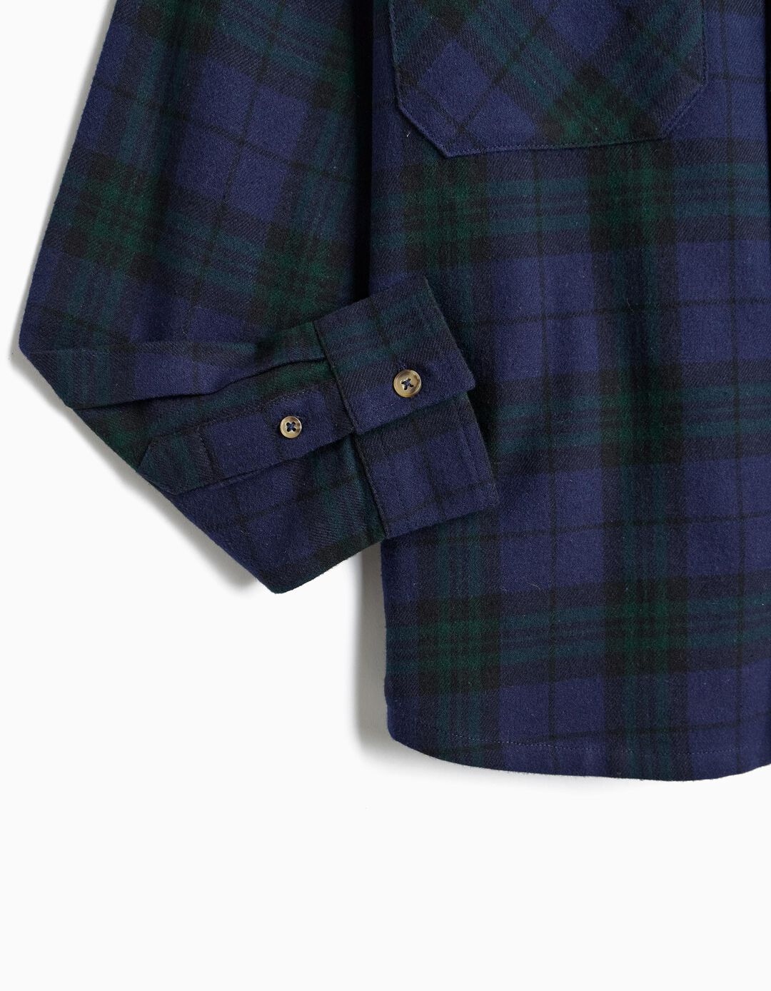 Camisa Xadrez, Menino, Verde Escuro