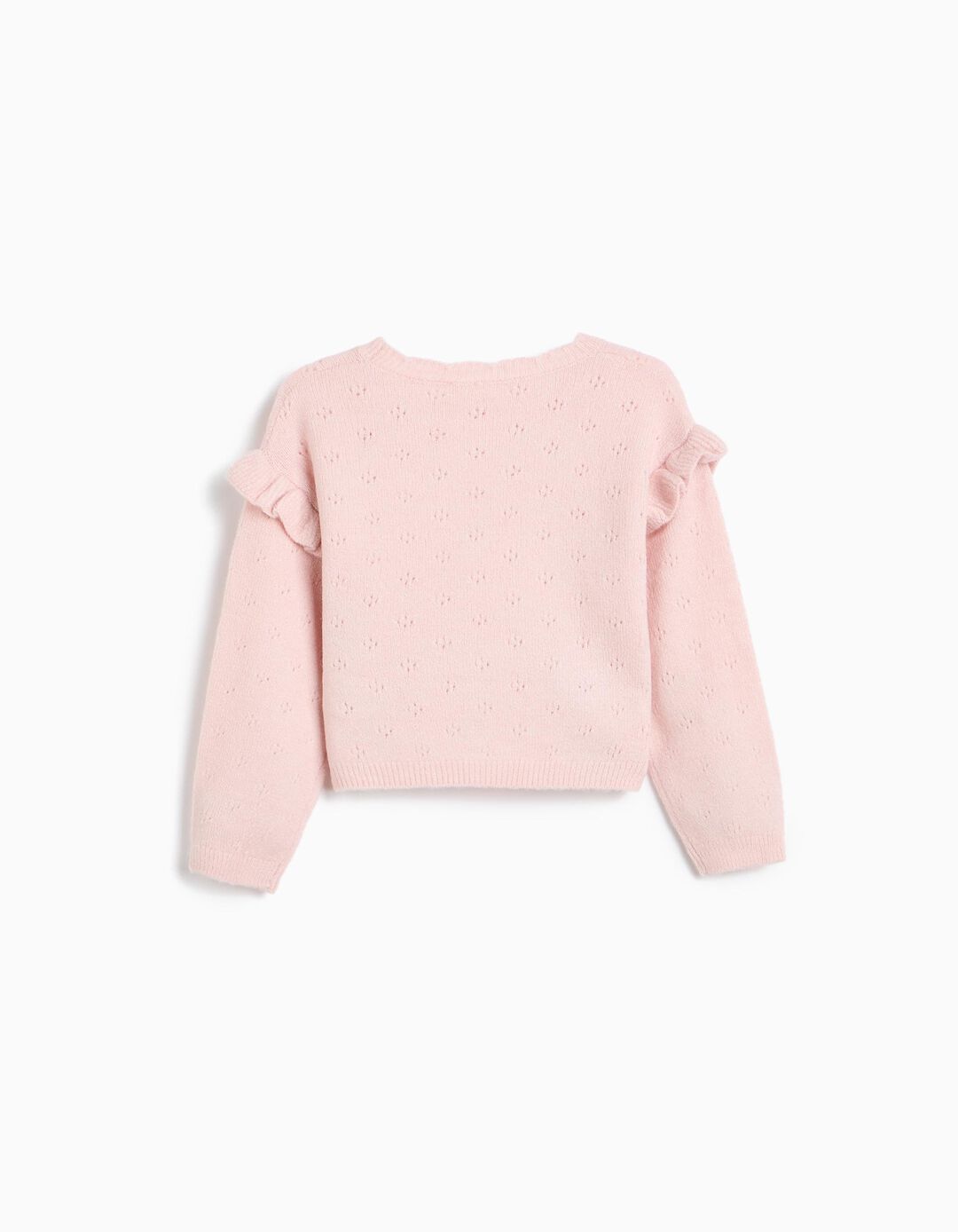 Camisola Bordada, Menina, Rosa Claro