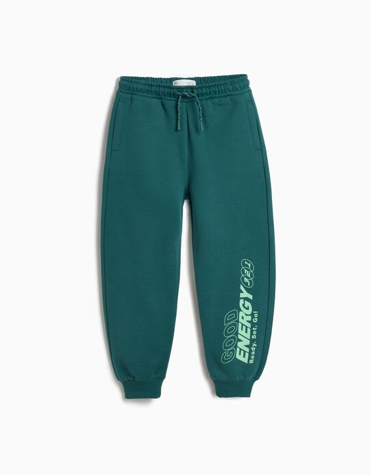 Comprar Online Cal&ccedil;as Jogging de Felpa, Menino, Verde Escuro