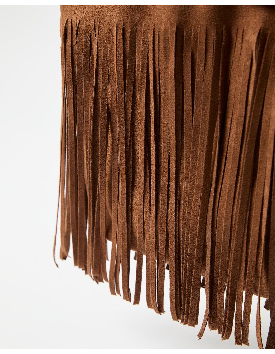 Mala Tiracolo com Franjas, Mulher, Castanho