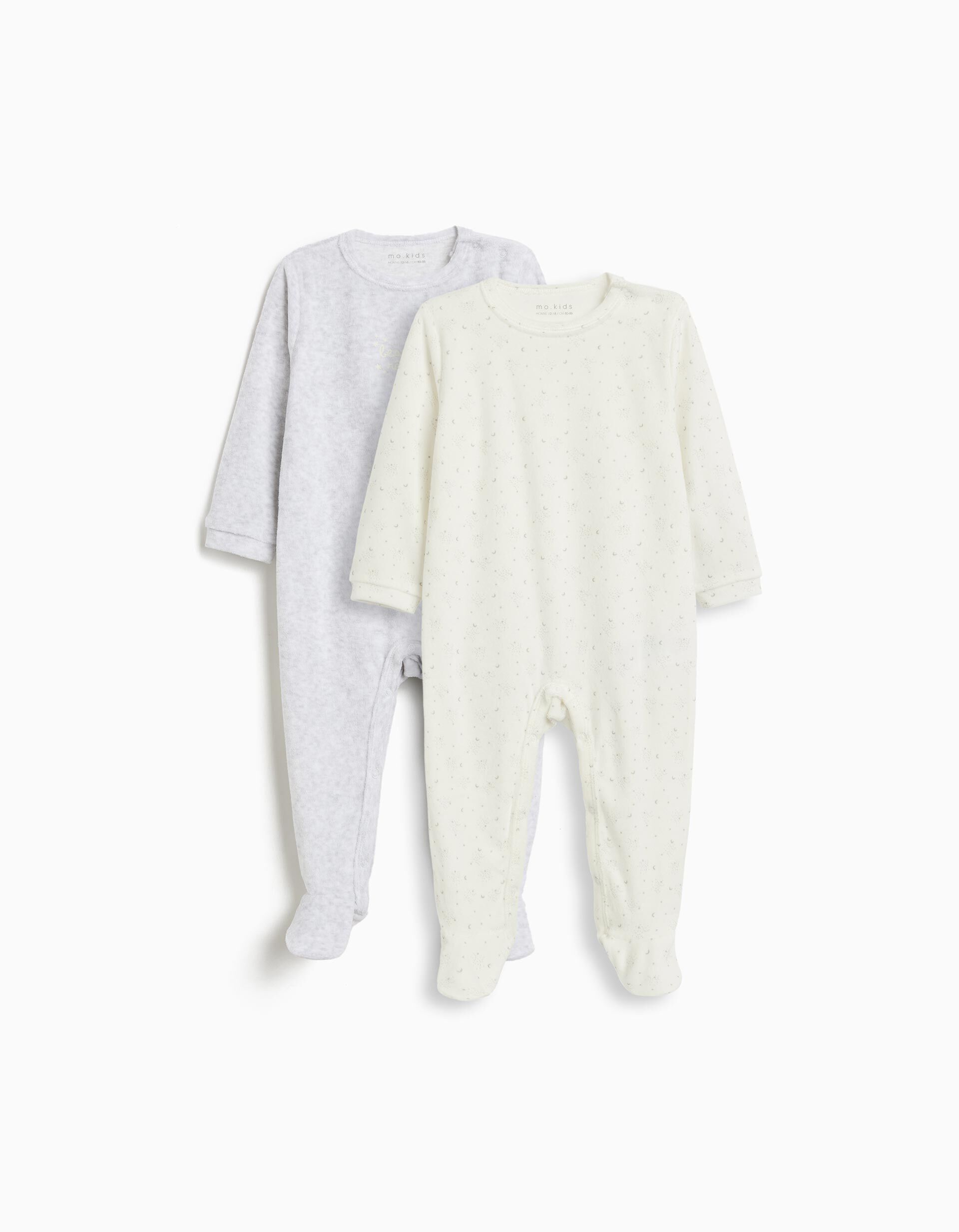 Comprar Online Pack 2 Babygrows, Rec&eacute;m-Nascido, Cinzento Claro