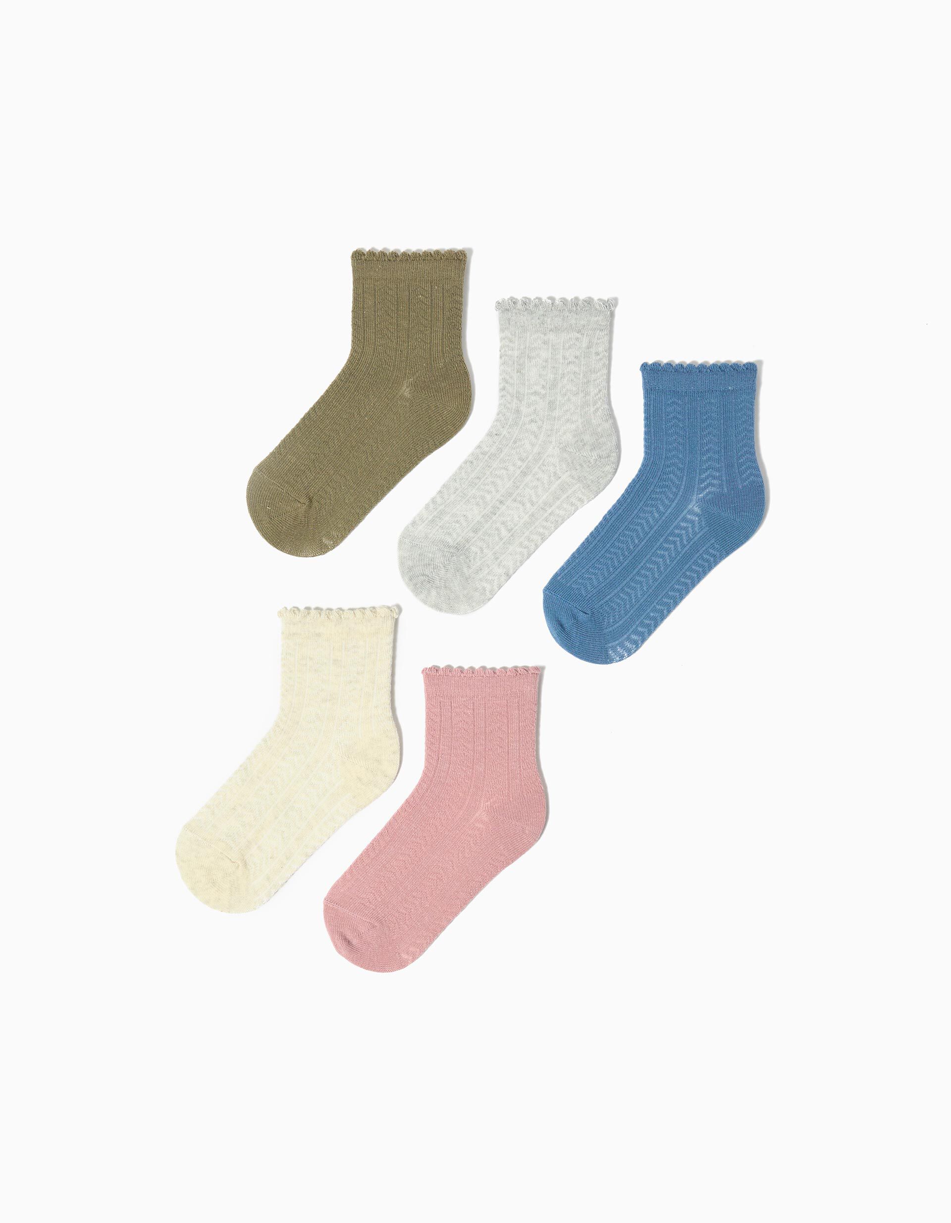 Comprar Online Pack 5 Pares de Meias, Menina, Multicor