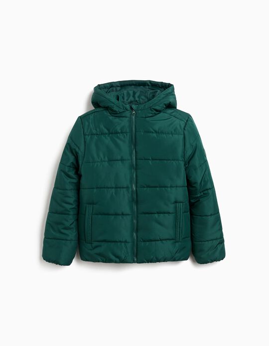 Comprar Online Casaco Acolchoado com Capuz, Menino, Verde Escuro