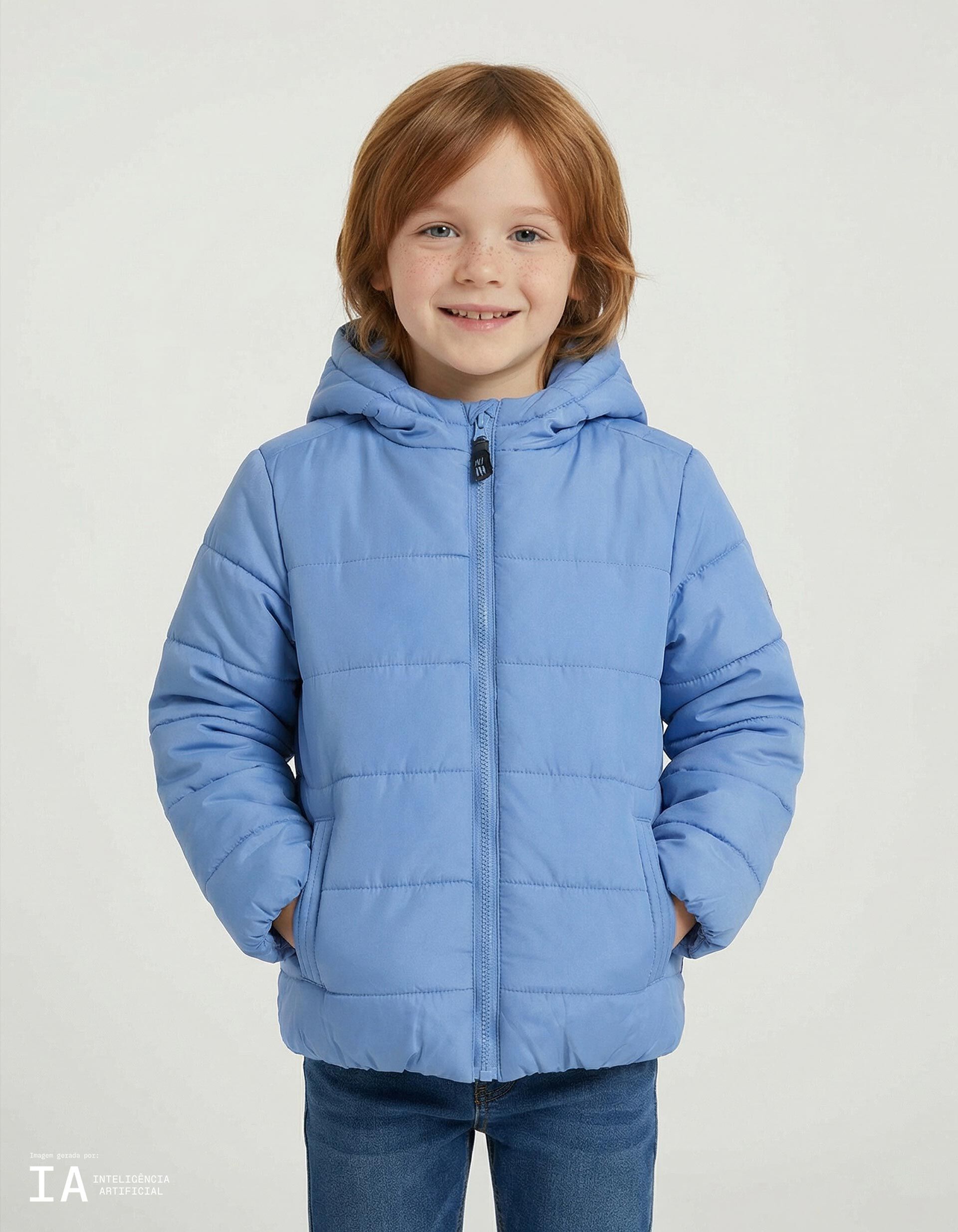 Comprar Online Casaco Acolchoado com Capuz, Menino, Azul