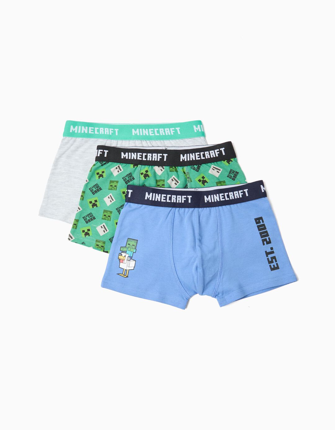 Pack 3 Boxers 'Minecraft', Menino, Multicor
