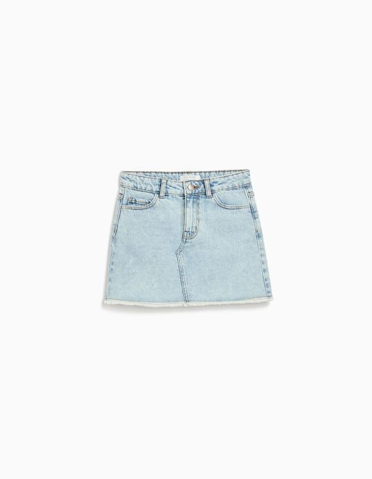 Comprar Online Mini-saia de Ganga, Menina, Azul Claro 