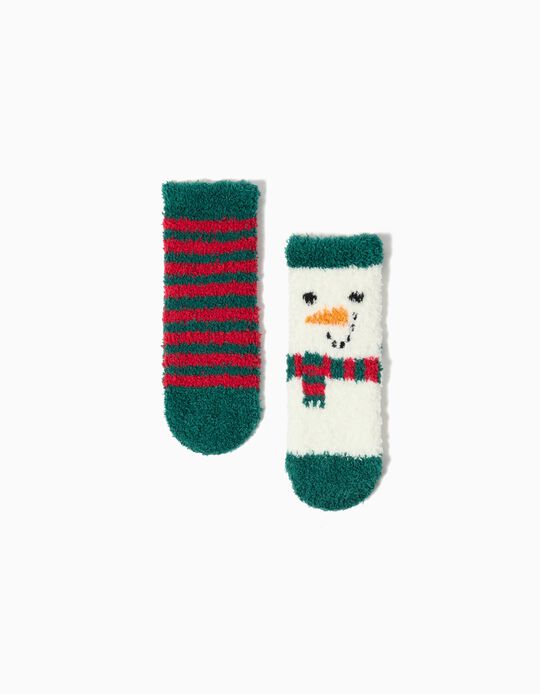 Comprar Online Pack 2 Pares Meias Natal, Menino, Verde Escuro
