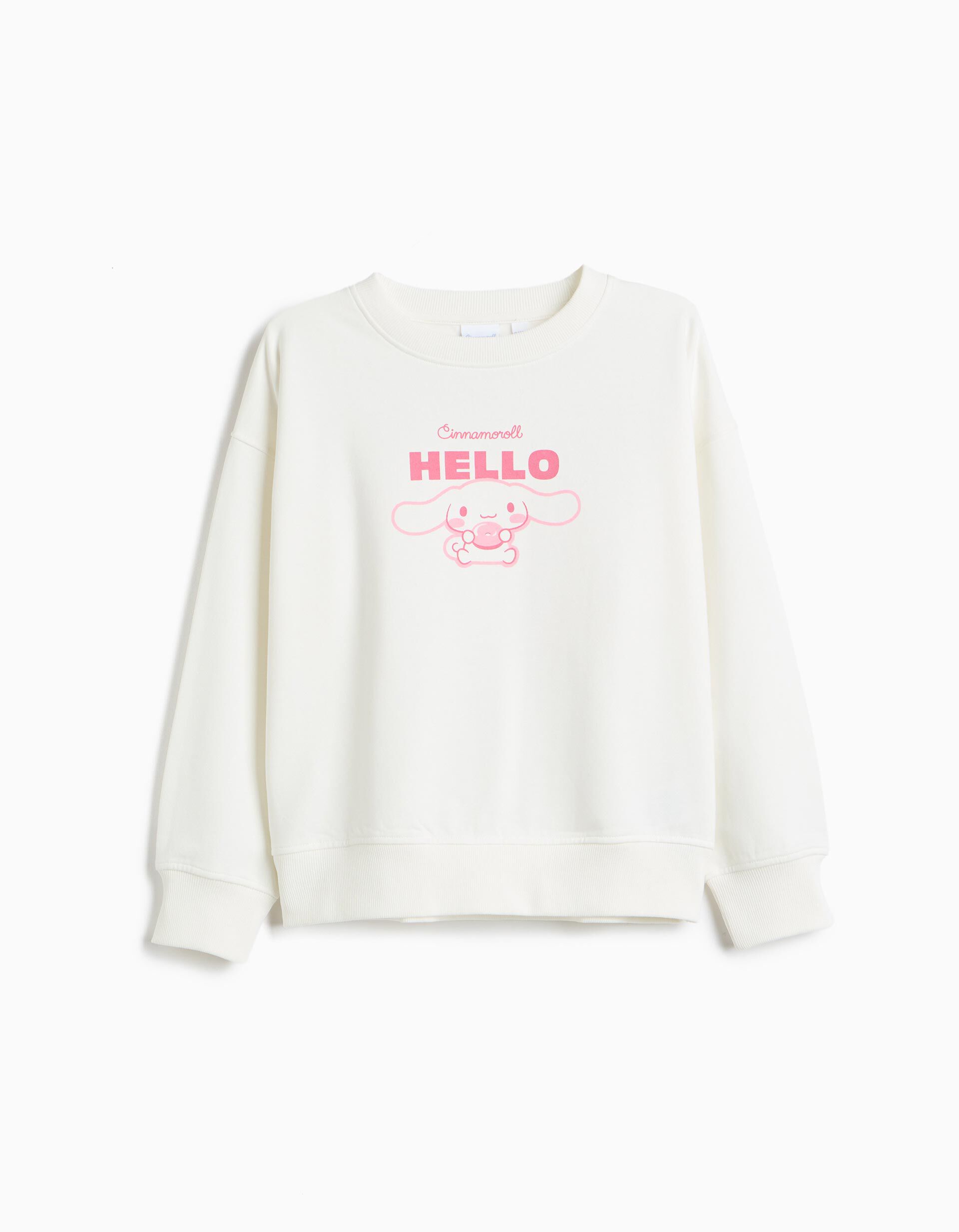 Comprar Online Sweatshirt Cardada 'Cinnamoroll', Menina, Branco