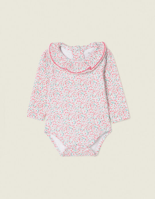 Floral Bodysuit for Newborn Baby Girls, Multicoloured