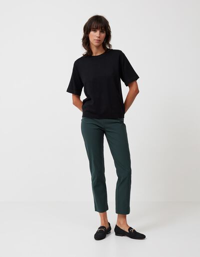 Basic Trousers, Women, Dark Green