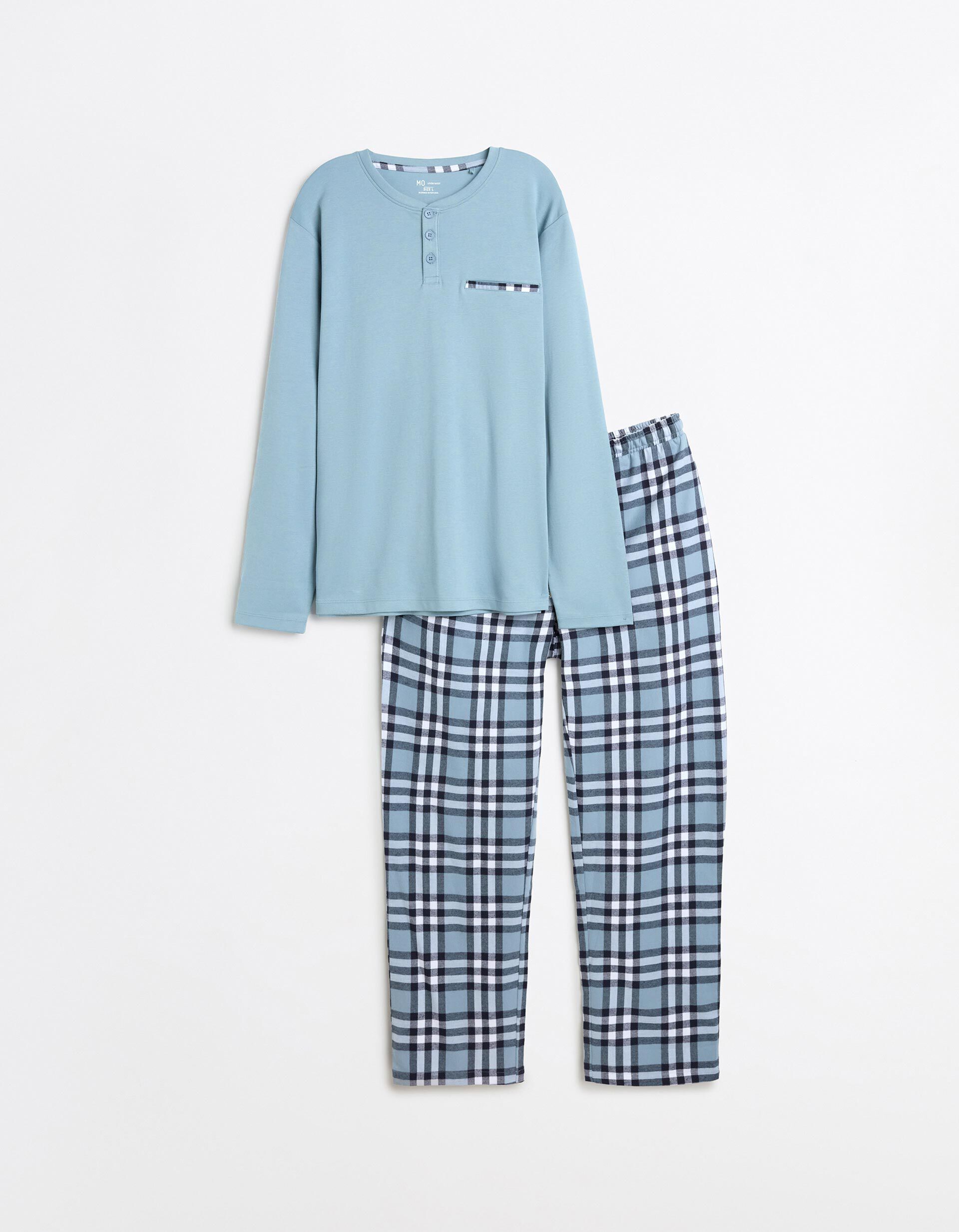 Comprar Online Pijama Xadrez, Homem, Azul