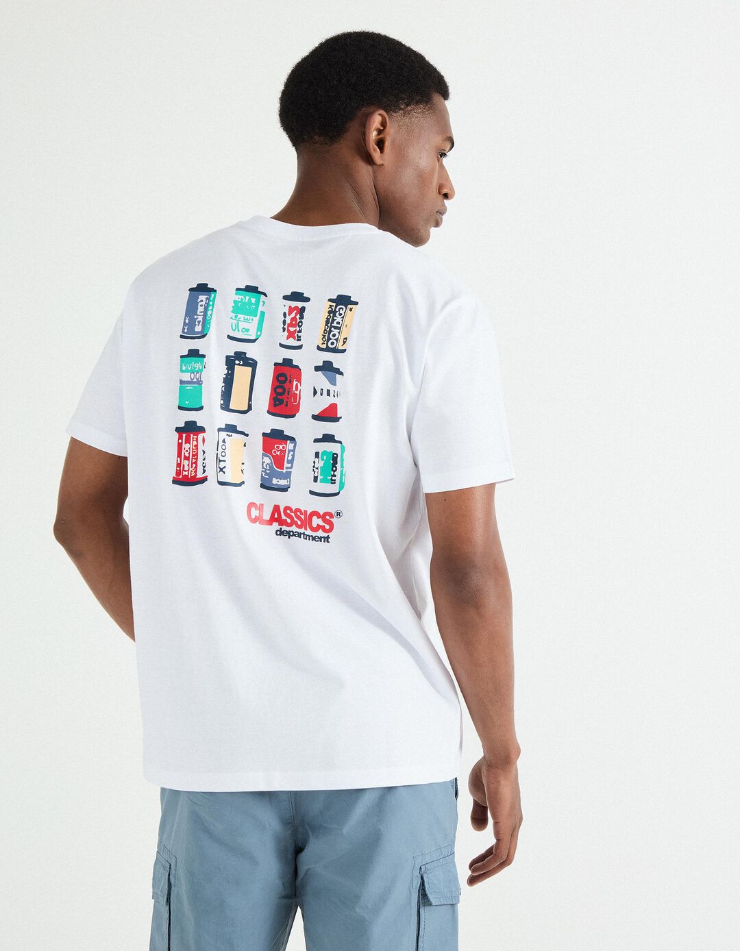 T-shirt Jersey Print, Homem, Branco