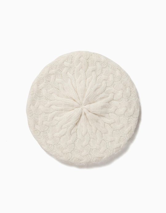 Boina em malha entran&ccedil;ada