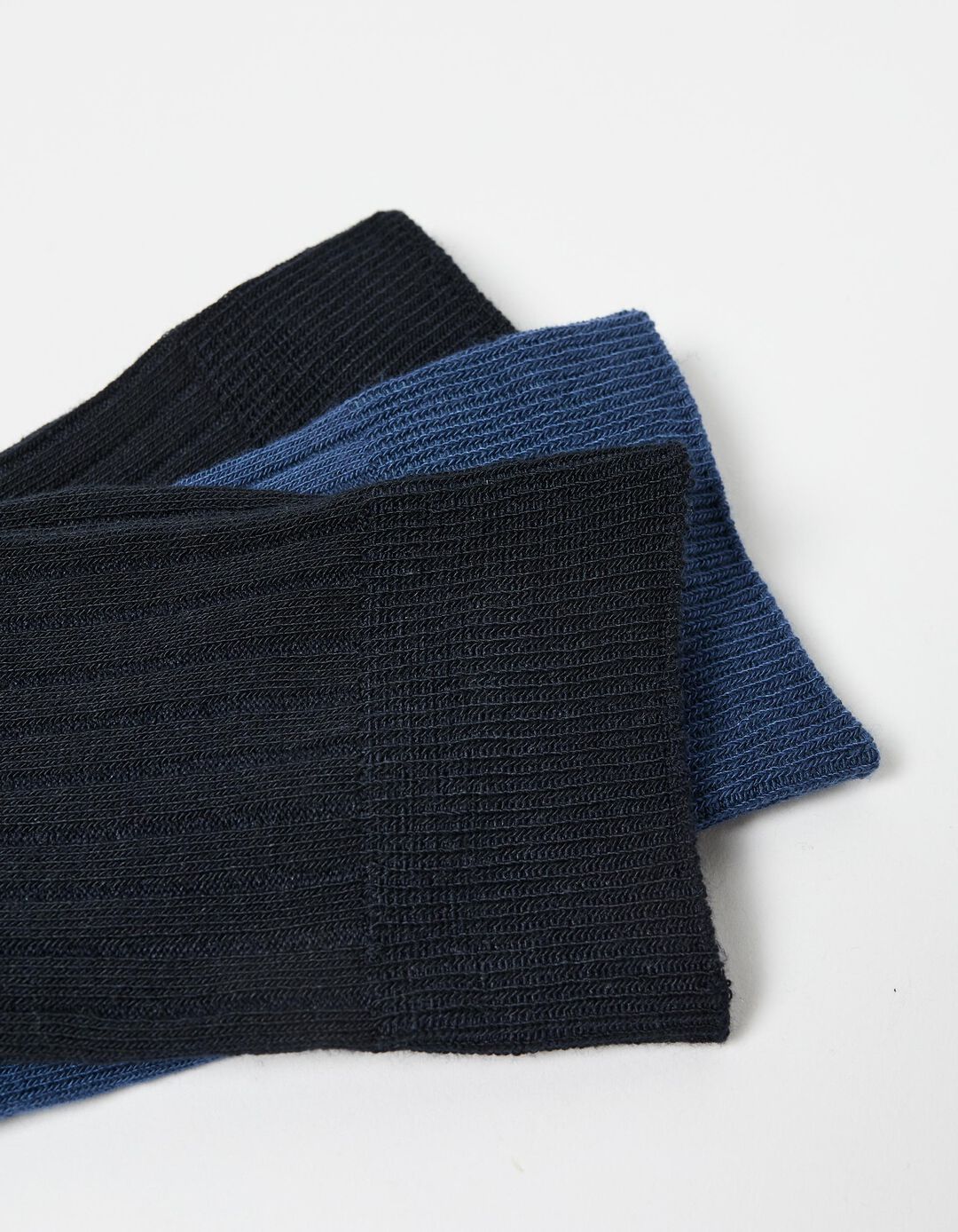 Pack 3 Pares de Meias Altas Caneladas, Homem, Multicor