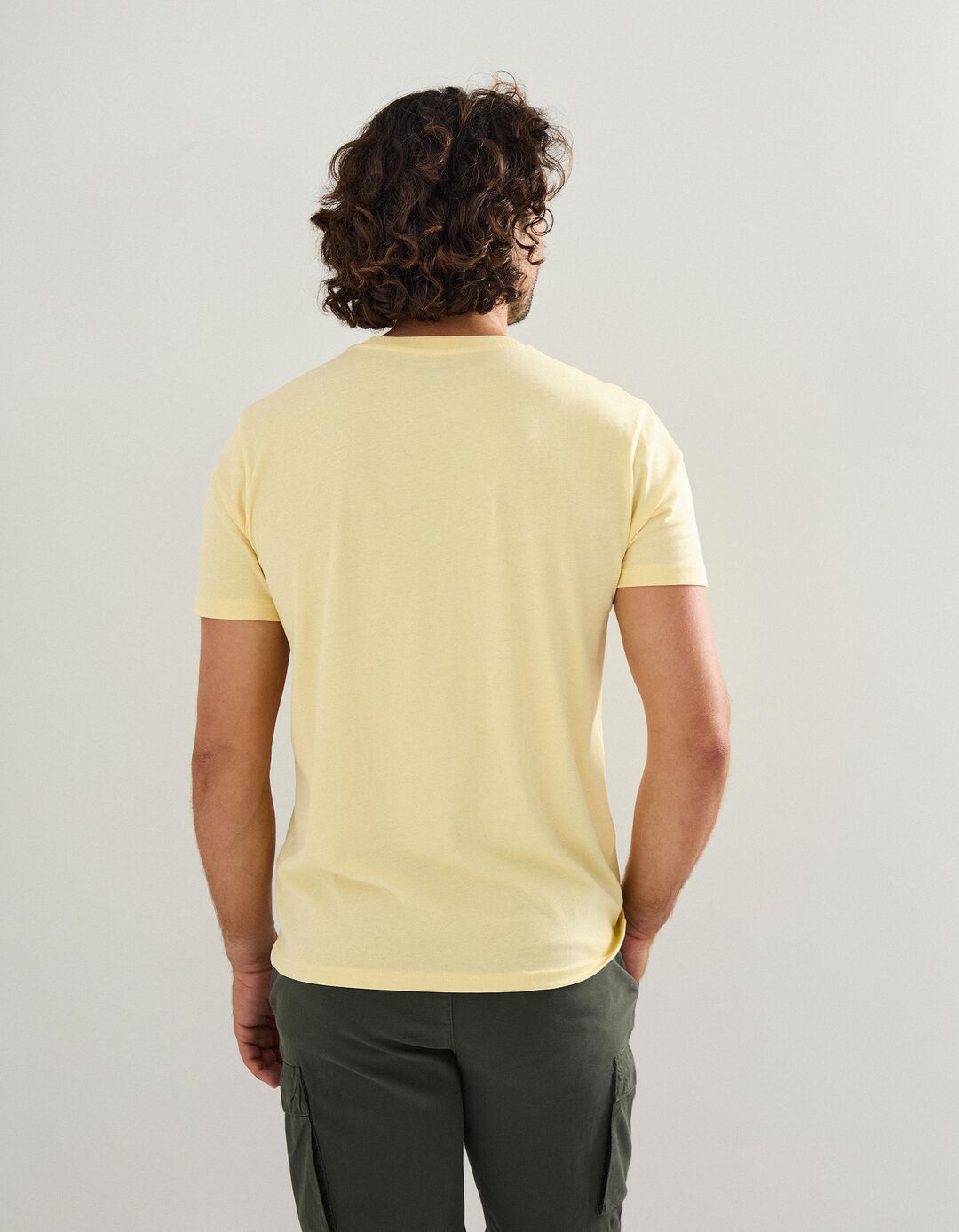 T-shirt Print, Homem, Amarelo Claro