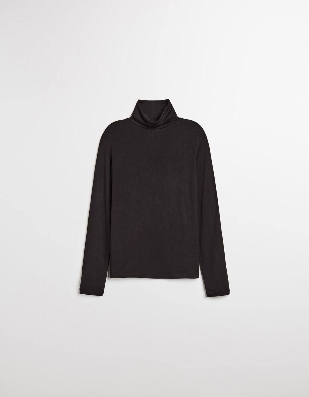 Camisola com Gola Alta, Mulher, Preto