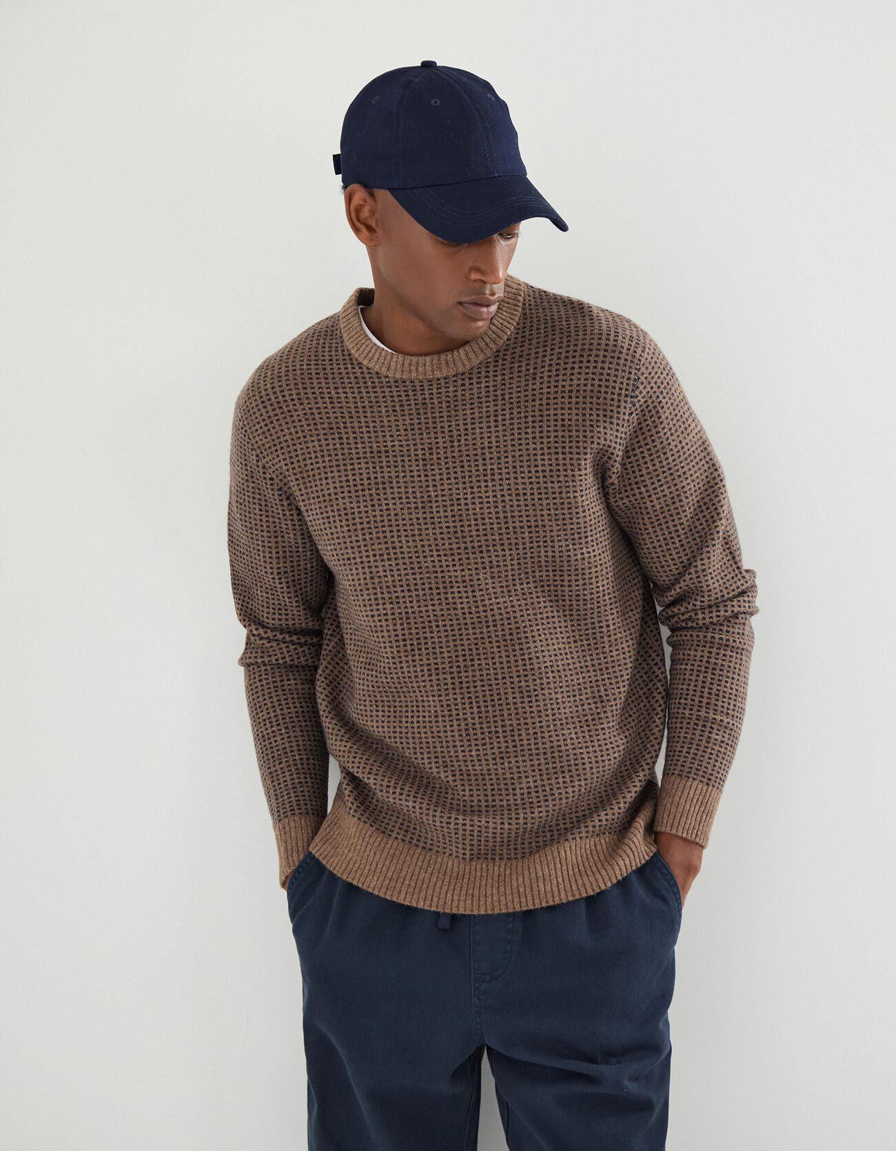 Comprar Online Camisola de Malha, Homem, Bege