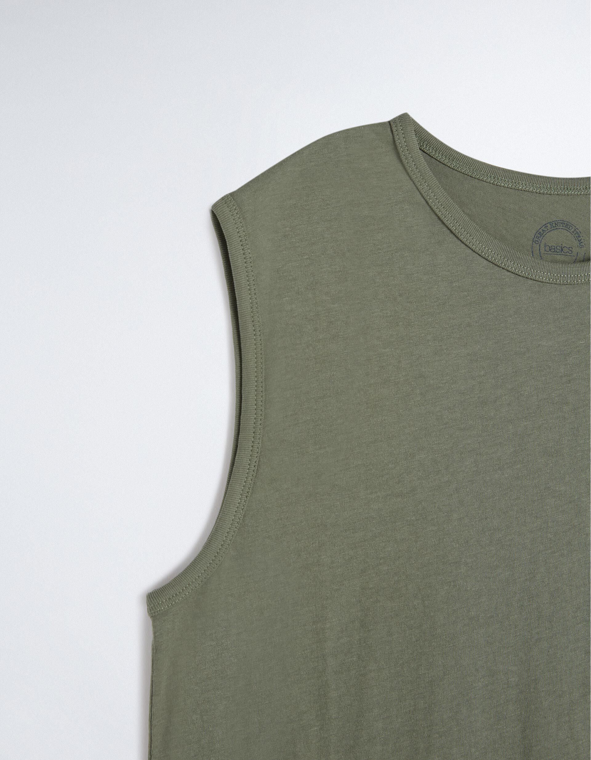 Comprar Online Sleeveless Basic T-shirt, Men, Green