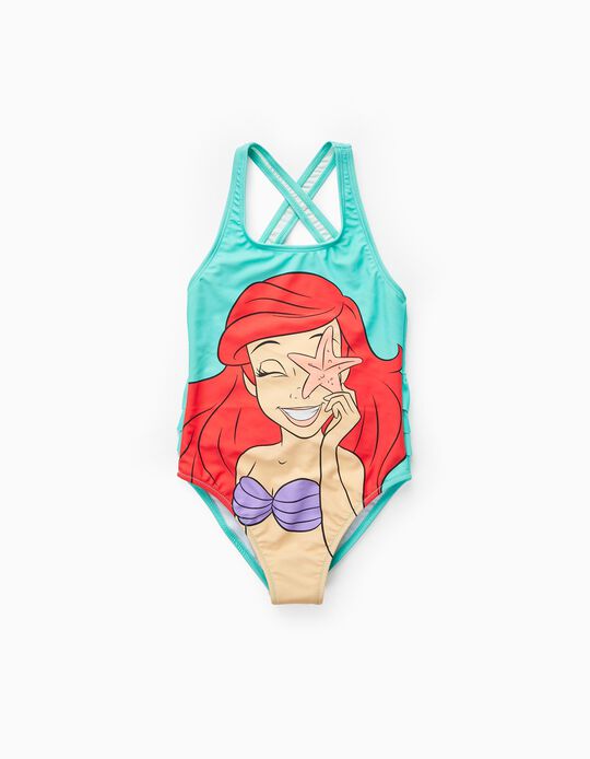 Swimsuit UPF 80 for Girls 'Ariel', Aqua Green
