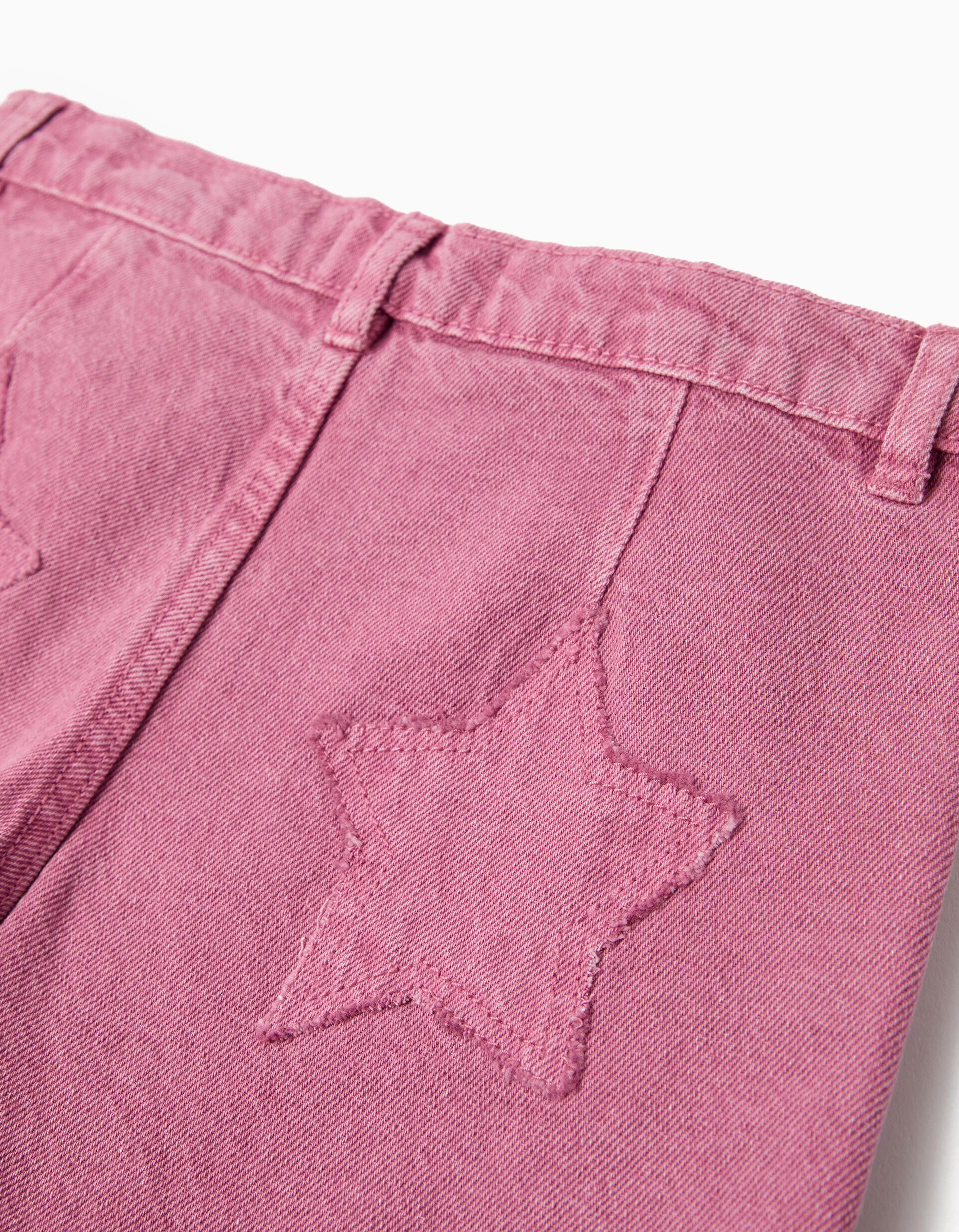 Comprar Online Saia-Cal&ccedil;&atilde;o de Ganga, Menina, Rosa Escuro