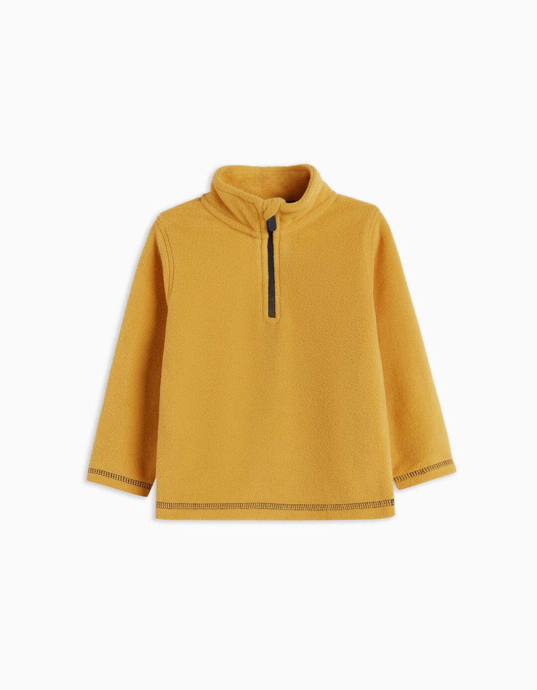 Sweatshirt Polar com Fecho, Bebé Menino, Amarelo