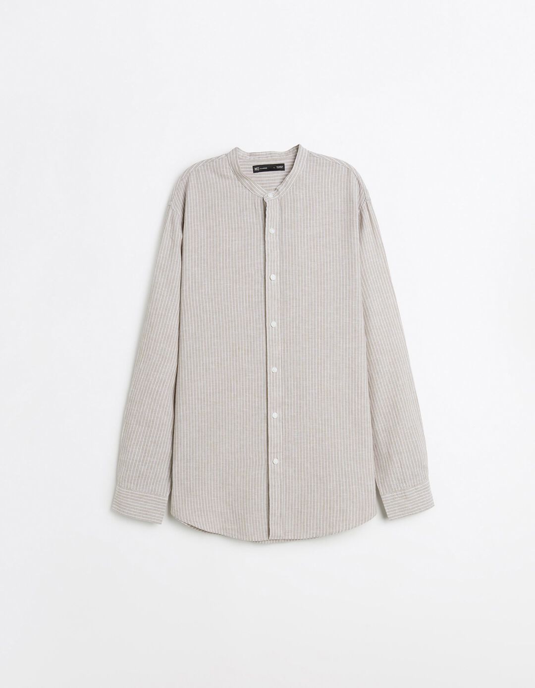 Camisa com Linho, Homem, Bege