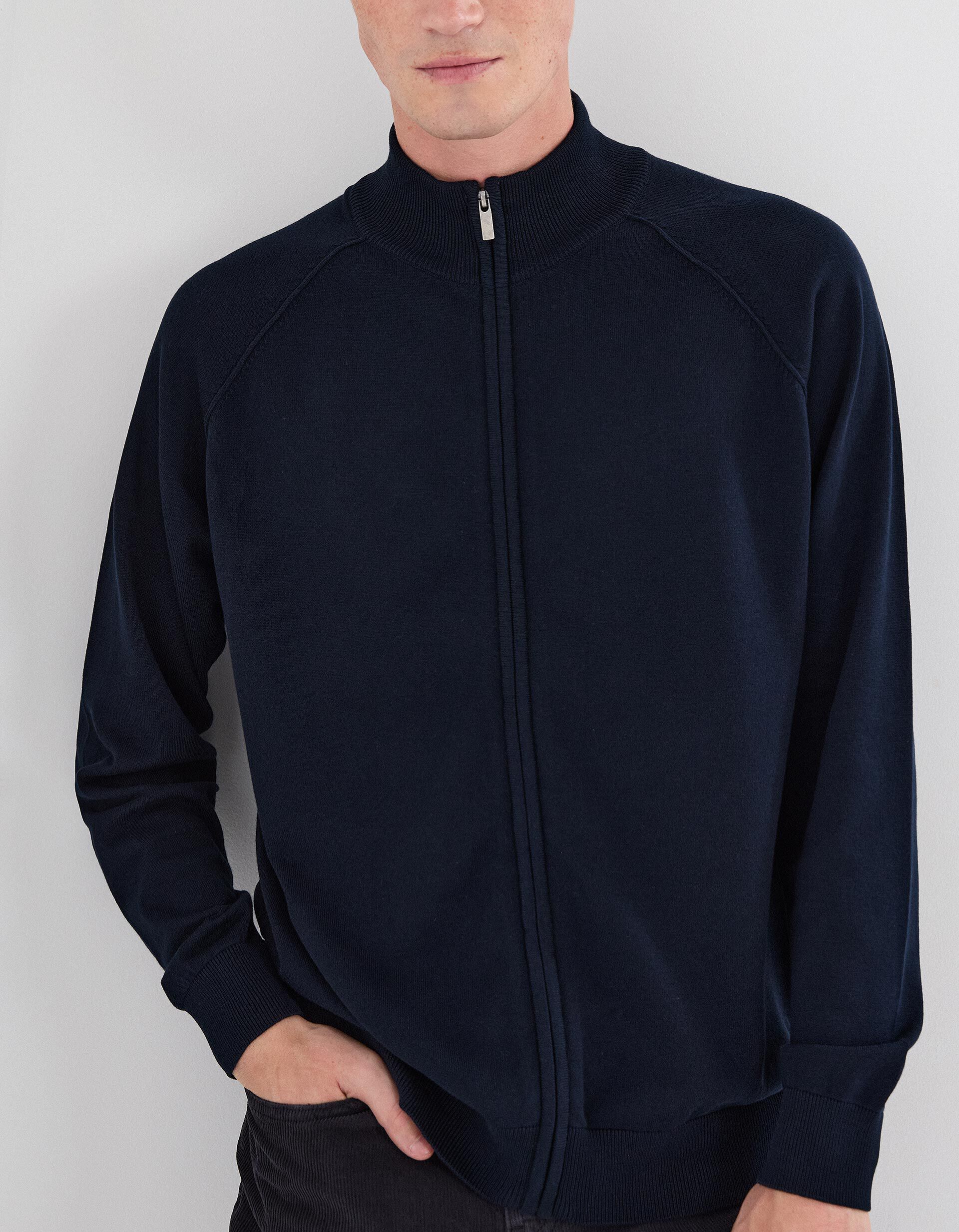 Comprar Online Casaco de Malha, Homem, Azul Escuro