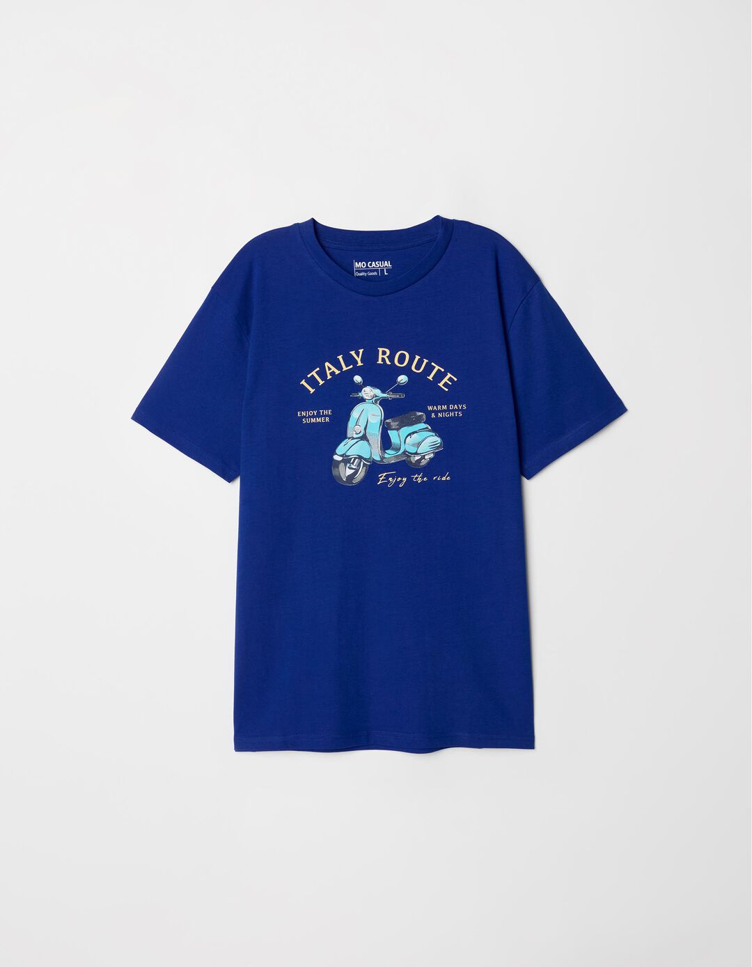 T-shirt Estampado, Homem, Azul