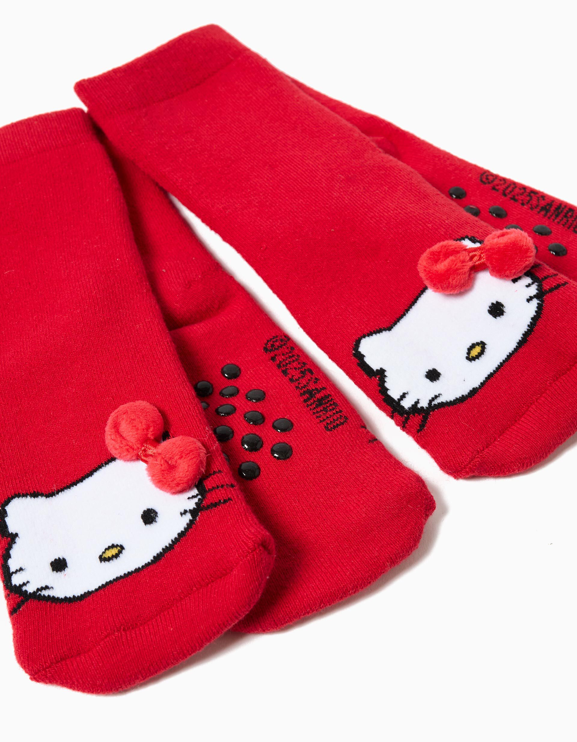 Comprar Online Meias Antiderrapantes 'Hello Kitty', Menina, Vermelho