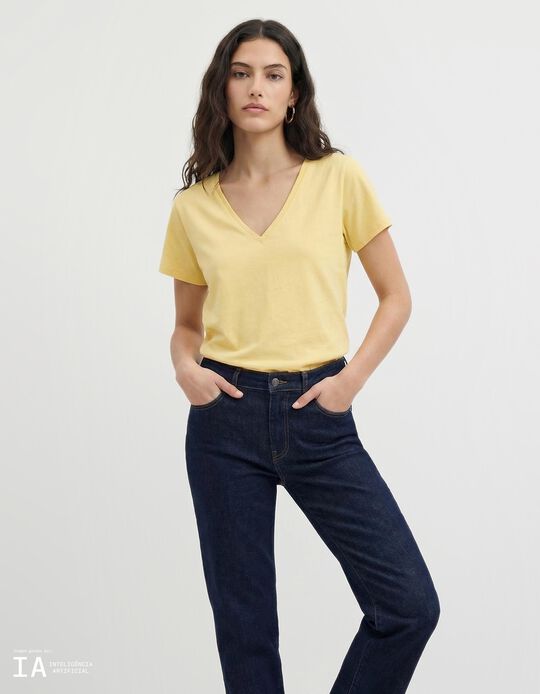 Comprar Online T-shirt, Mulher, Amarelo Claro