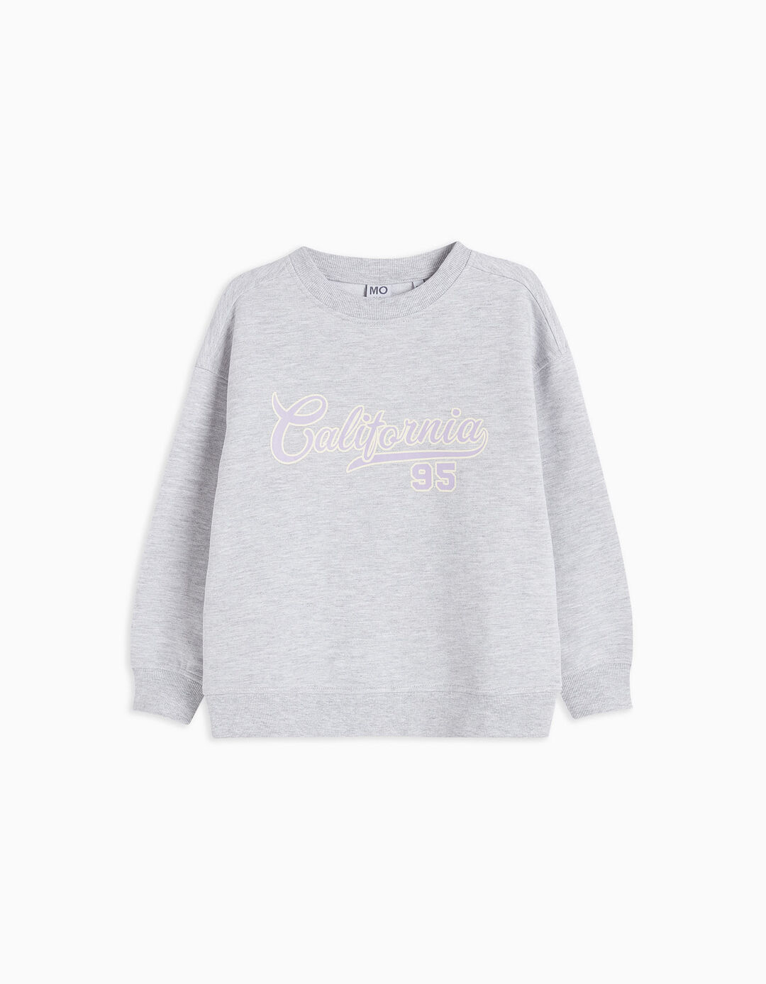 Fleece Sweatshirt, Girls, Light Grey