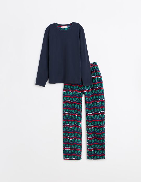 Comprar Online Pijama Polar De Natal, Homem, Azul Escuro