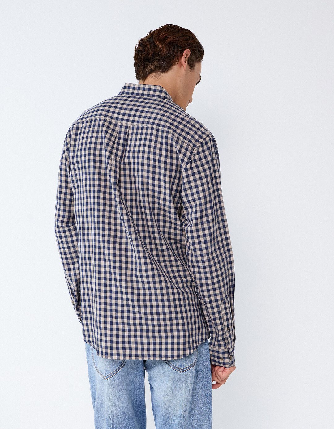 Camisa De Xadrez, Homem, Azul