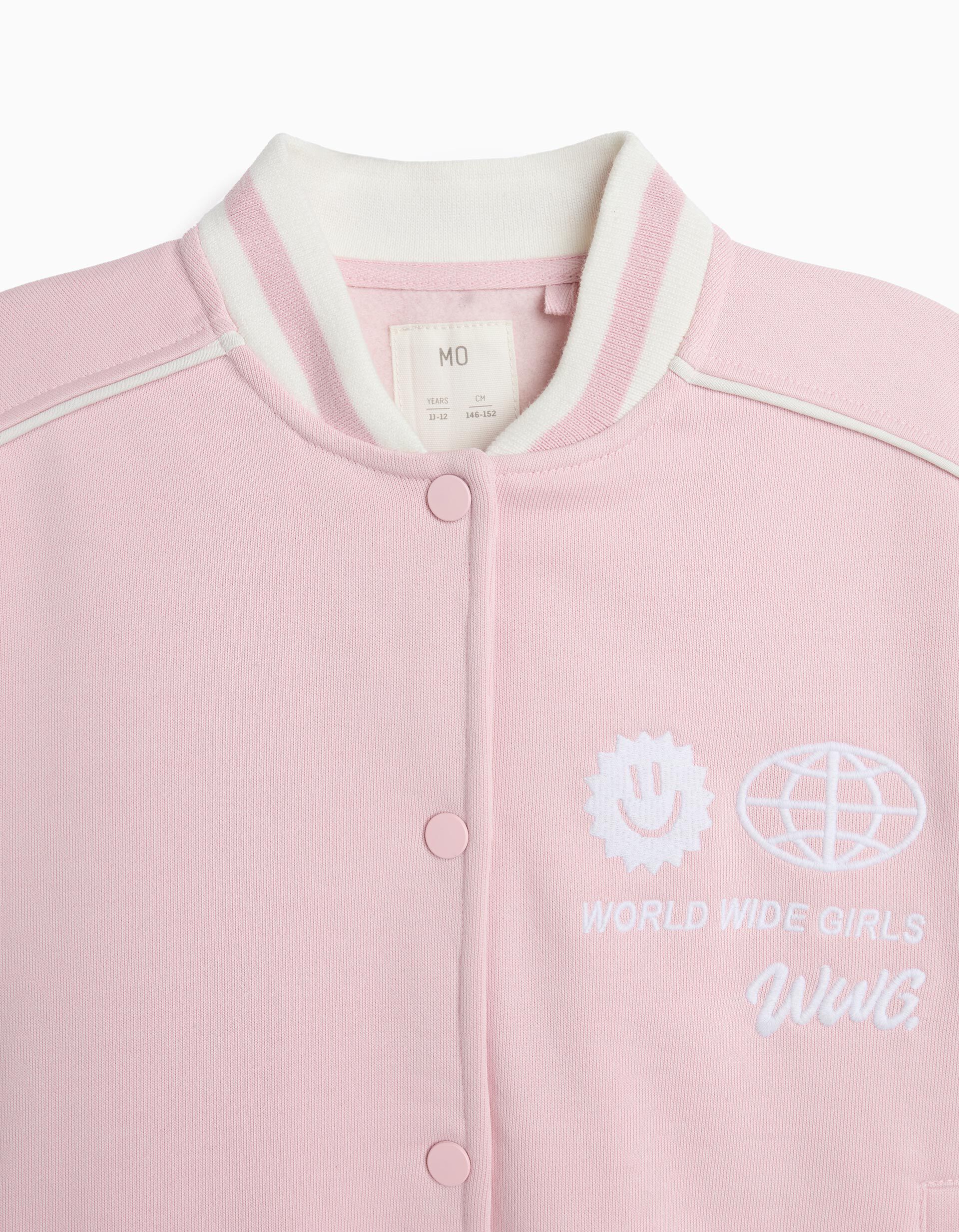 Comprar Online Bomber De Felpa, Menina, Rosa