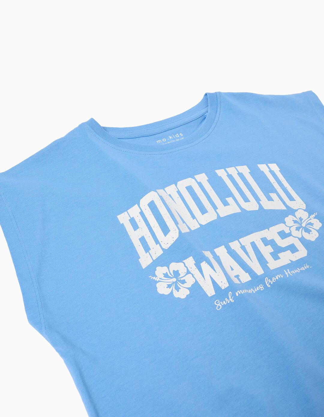 T-shirt sem Mangas, Menina, Azul