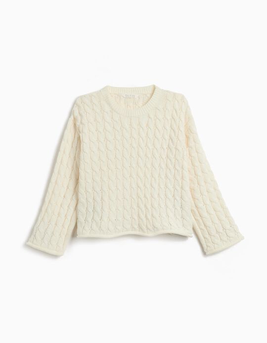 Comprar Online Camisola de Malha, Menina, Branco