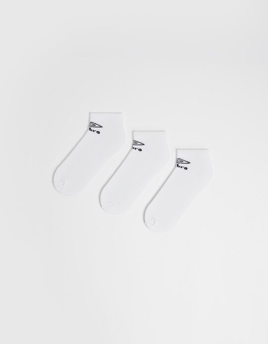 Comprar Online Pack 3 Pairs of Ankle Socks 'Umbro', Men, White