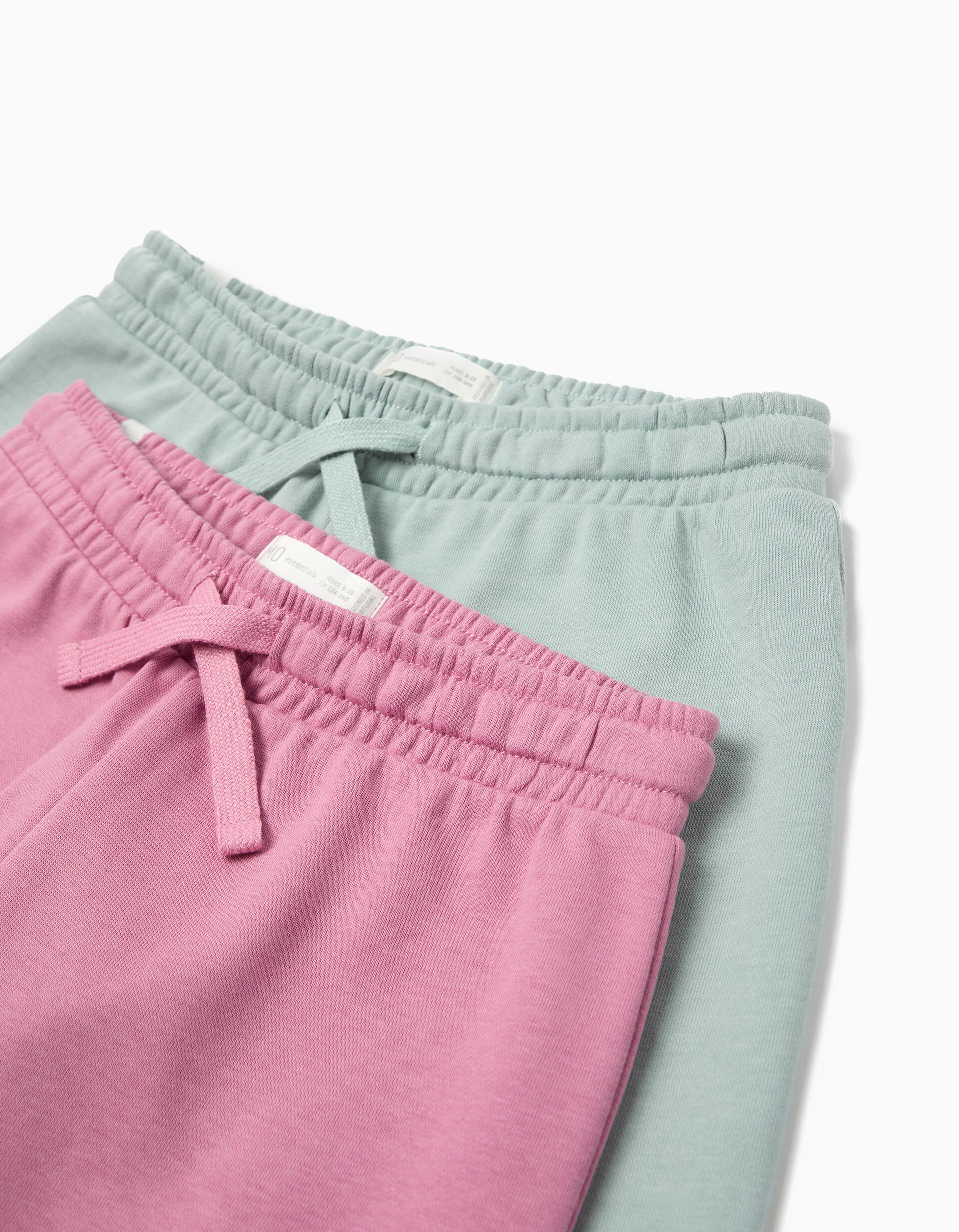 Comprar Online Pack 2 Joggings De Felpa, Menina, Verde Claro