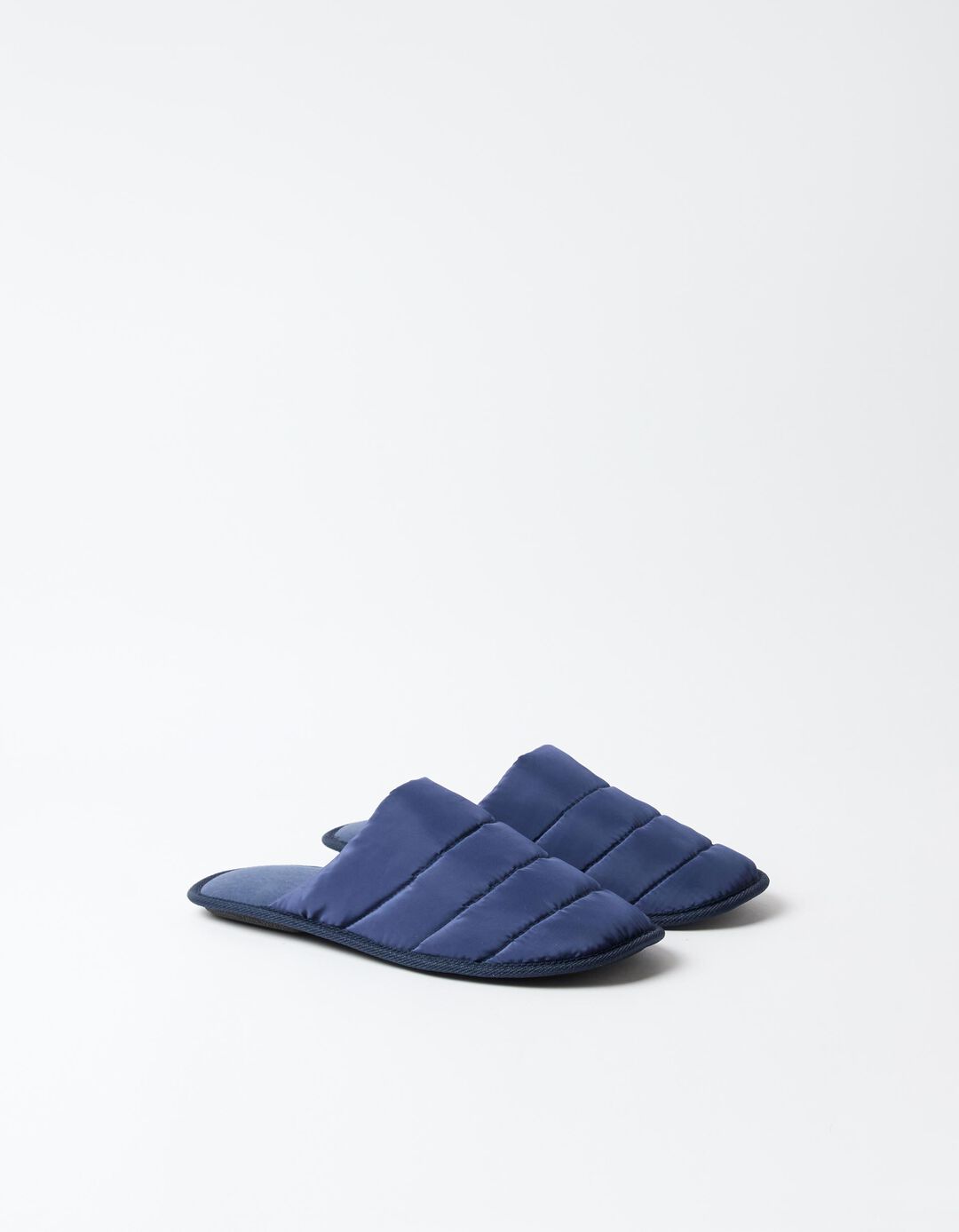 Chinelos De Quarto Acolchoados, Homem, Azul Escuro